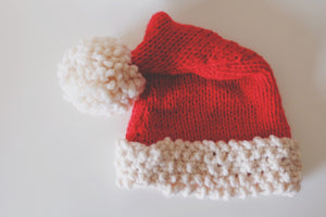 Chunky Knit Santa Hat Pattern - Instant PDF Download