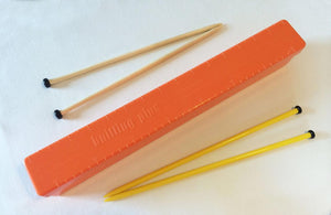 Orange Vintage Knitting Needle Case